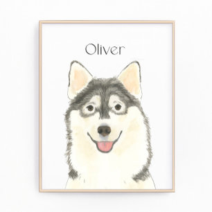 Personlig Pomsky Art Fototryck