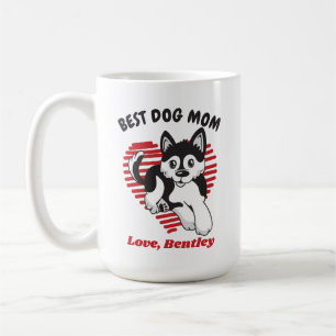 Personlig Pomsky Puppy Hund Mamma Anpassat namn Kaffemugg