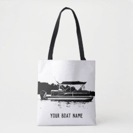 Personlig Pontoon Boat Tote Bag Tygkasse