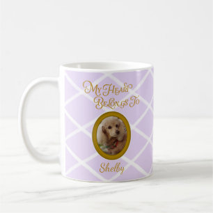 Personlig Poodle-foto Lavendel Poodle-mamma Kaffemugg