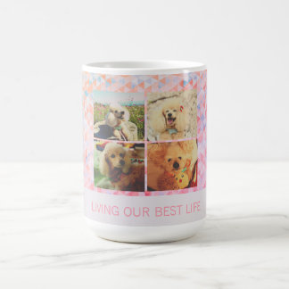 Personlig Poodle Hundmamma Flerfotosgrid Kaffemugg