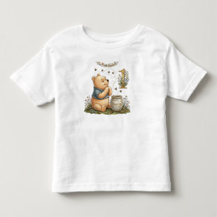 Personlig Pooh Akvarell Första Födelsedag Baby T Shirt
