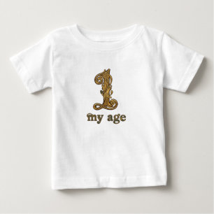 Personlig Pooh First Birthday Baby T-Shirt