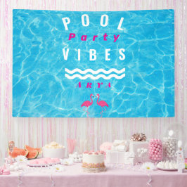 Personlig Poolparty-stämning Sommarbanner