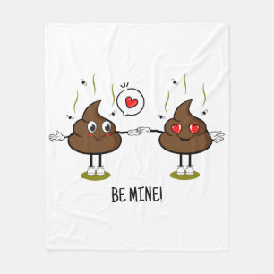 Personlig Poop Emoji Kärlek par Fleecefilt