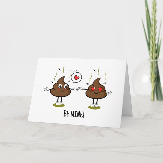 Personlig Poop Emoji Kärlek par Helgkort (Framsida)