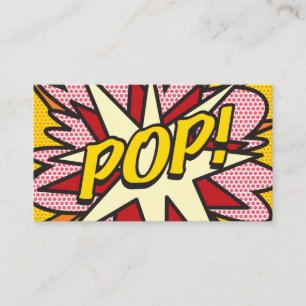 Personlig Pop Art Serietidning POP! Visitkort