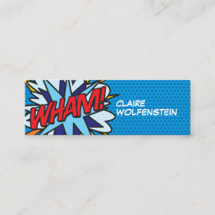 Personlig Pop Art Serietidning WHAM! Mini Visitkort