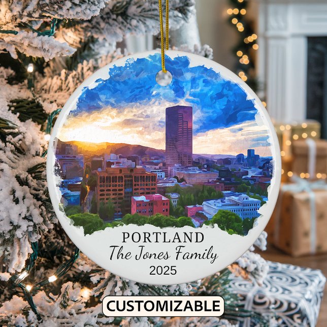 Personlig Portland Ornament, Oregon State Julgransprydnad Keramik (Skapare uppladdad)
