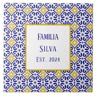 Personlig Portugal Tiles Blue Mediterranean Kakelplatta