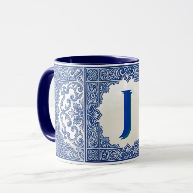 Personlig Portugisisk Azulejo-mugg Mugg (Framsida vänster)