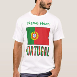 Personlig Portugisisk Flagga Arv Herrars T Shirt