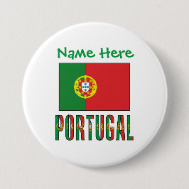 Personlig portugisisk flagga arv knapp