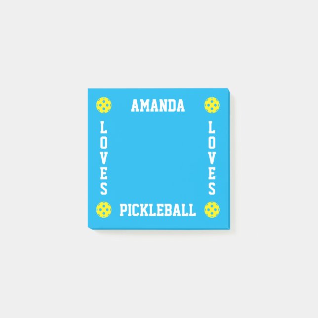 Personlig Post it®-anteckningar för pickleball-spe Post-it Block (Framsida)