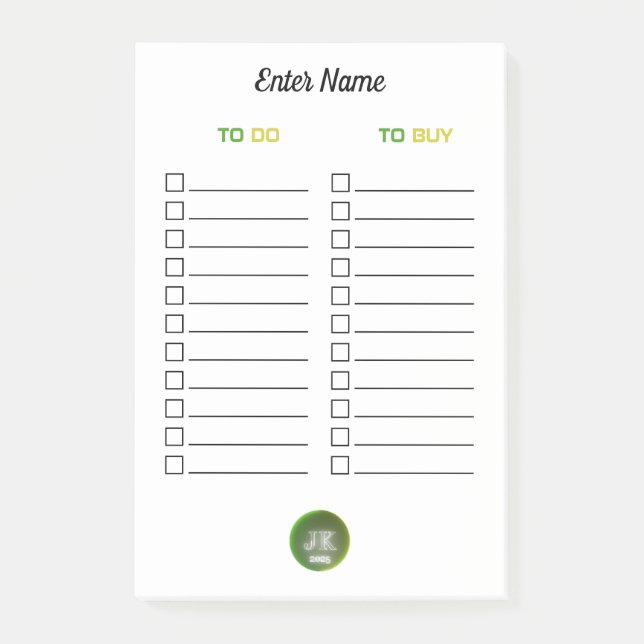 Personlig Post-it Notes att göra för att köpa JK 2 Block (Framsida)