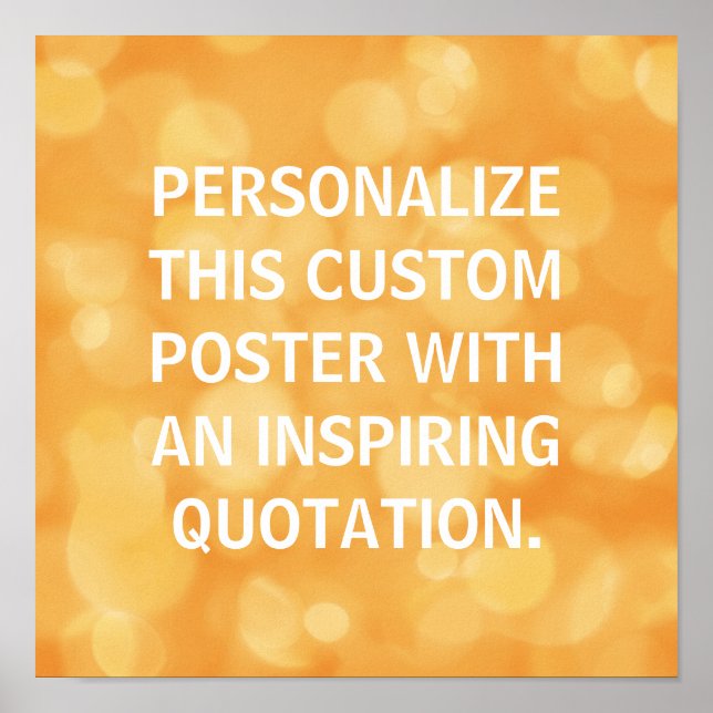 Personlig poster, anpassningsbar citat, Orange bok Poster (Framsidan)