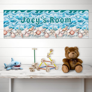 Personlig poster för barnrum med strandtema