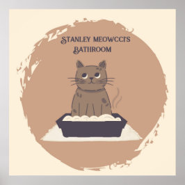 Personlig Poster, kattbäckenet, brunt katt Poster