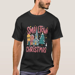 Personlig Postnummer Liten Stad Jul Rosa T Shirt