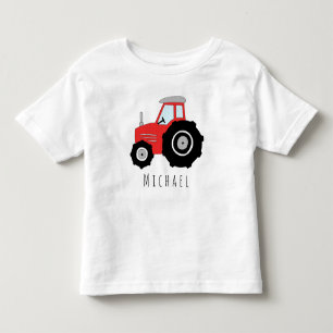 Personlig Posts Red Farmer's Tractor med Namn Tröja