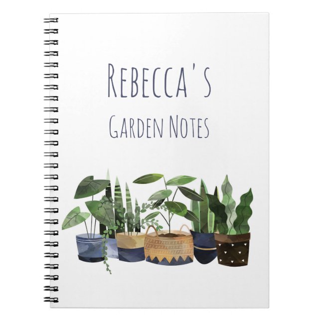 Personlig Pot Plant & Cactus Garden Anteckningsbok (Framsidan)