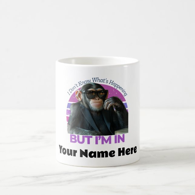 Personlig - praktiskt monkey-PM | Minimalistisk re Kaffemugg (Center)