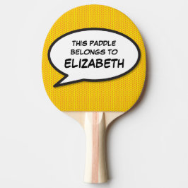 Personlig pratbubbelserie pingisracket