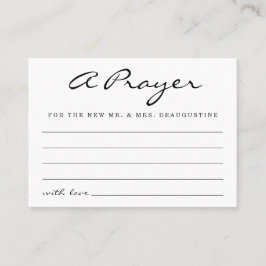 Personlig Prayer Card - enkelt Bröllop