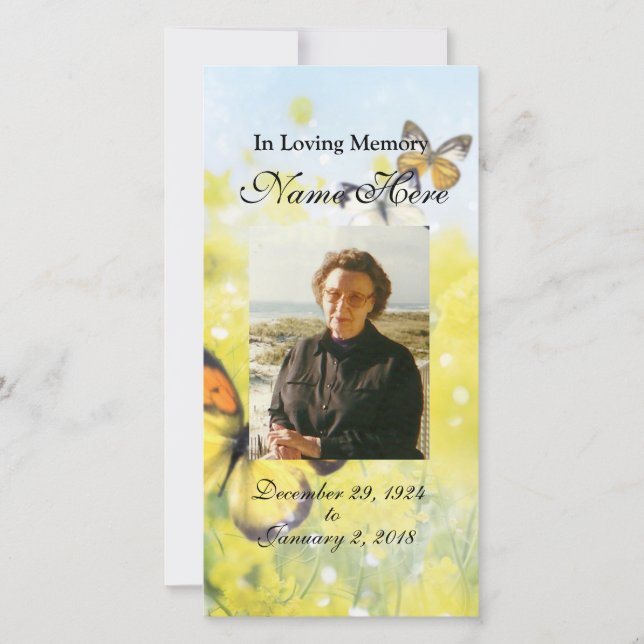 Personlig Prayer Card/Prayer Card (Framsida)