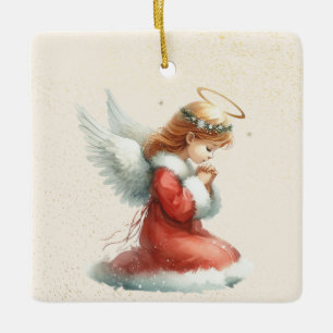 Personlig Praying Girl Angel jul Ornament