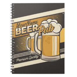 Personlig Premium Kall Beer Mugg Pub Pub Anteckningsbok