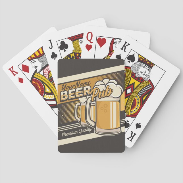 Personlig Premium Kall Beer Mugg Pub Pub Casinokort (Baksidan)