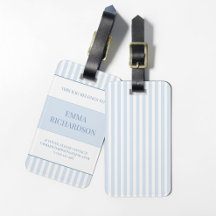Personlig Preppy Dammtorblue Randig Namn Resa