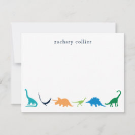 Personlig Preppy Dinosaur Tack Stationery