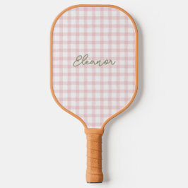Personlig Preppy Gingham Pickleball Paddle