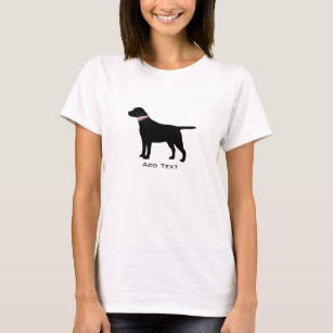 Personlig Preppy Svart lab Hund Silhouette T-shirt