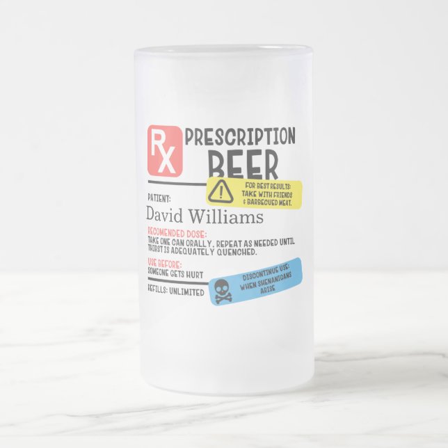 Personlig Prescription Beer Mugg (Center)