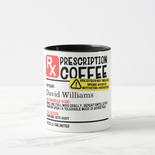 Personlig Prescription Coffee Mugg (Center)