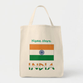 Personlig present med Indiens flagga Tygkasse