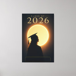 Personlig present med namn för avgångsklassen 2026 canvastryck