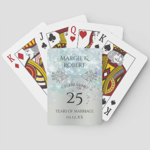 Personlig present till 25-års bröllopsdag festgåva casinokort