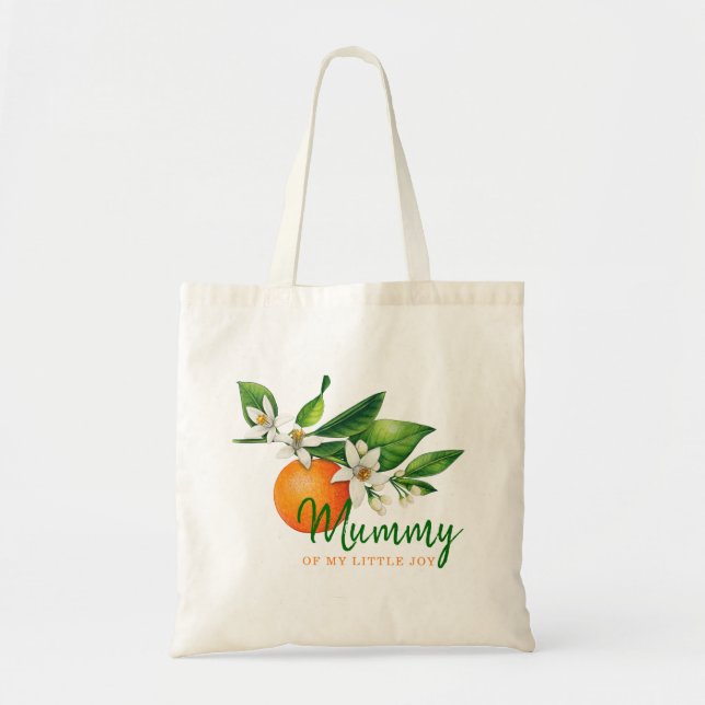 Personlig present till blivande mamma - Citrus-tem Tygkasse (Framsidan)