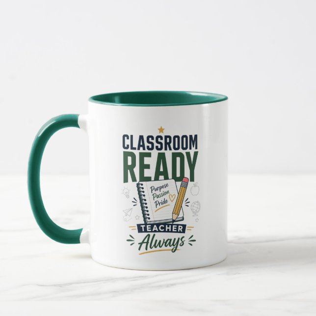 Personlig present till lärare redo för klassrummet mugg (Vänster)