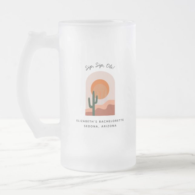 Personlig present till möhippafirande frostat ölglas (Vänster)
