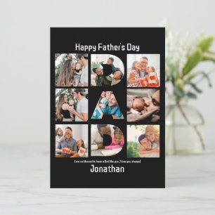 Personlig present till pappa fars dag 9 fotokollag julkort