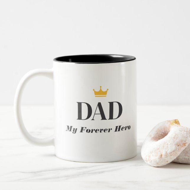 Personlig present till pappa Två-Tonad mugg (Med munk)