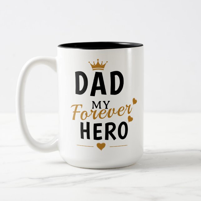 Personlig present till pappa Två-Tonad mugg (Vänster)