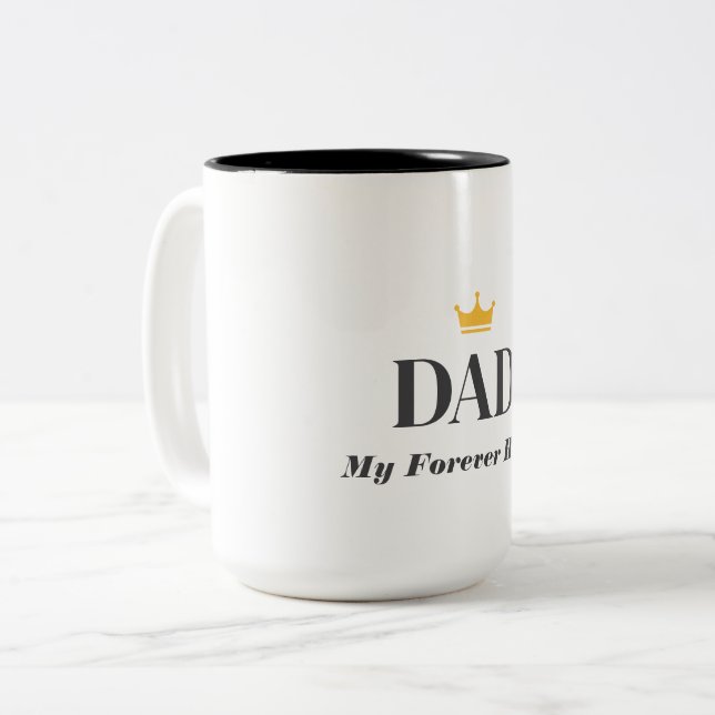 Personlig present till pappa Två-Tonad mugg (Framsida vänster)