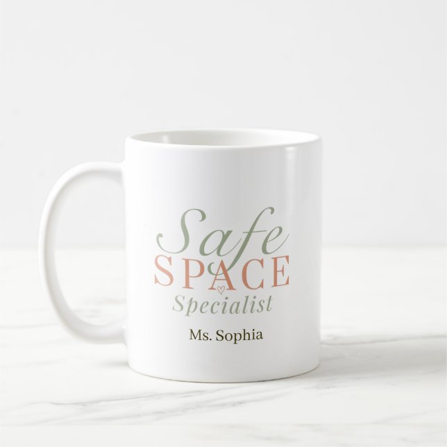 Personlig present till trygghetsspecialist kaffemugg (Vänster)