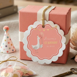 Personlig presentetikett för Silly Goose 1-årsdag Gåvor Etiketter